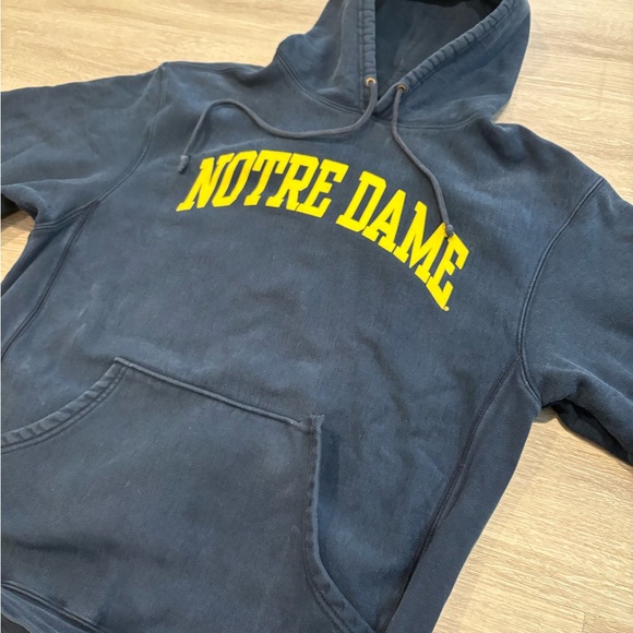 NOTRE DAME Navy Jansport Hoodie - Picture 3 of 3